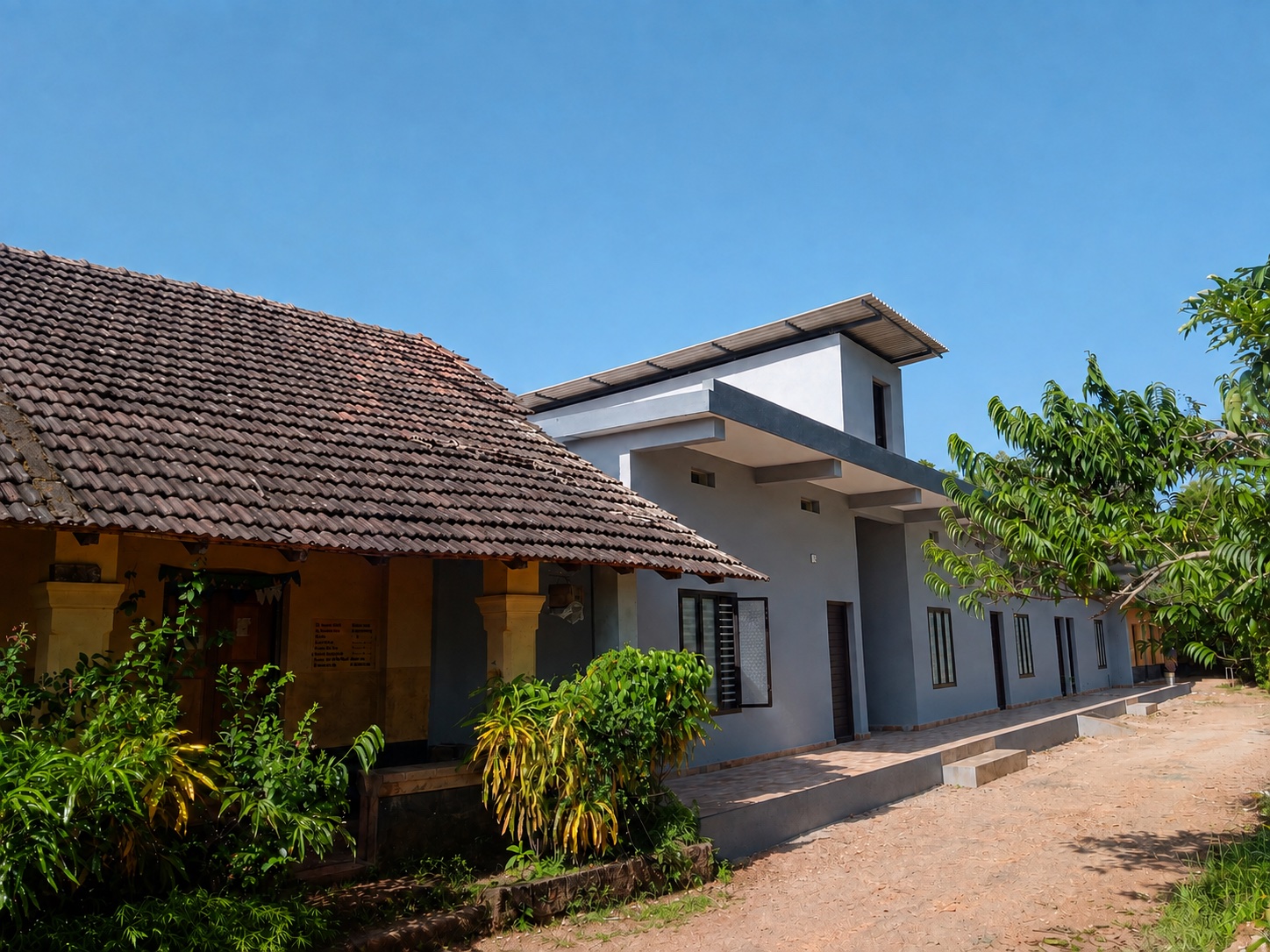 AUP School Pallathadka campus with its traditional tiled building and newer school block